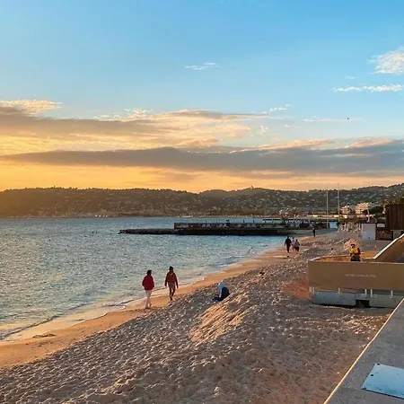 Grand 2 Pieces Climatise Dans Residence De Standing Avec Piscine Et Parking Au Bord De La Mer Antibes