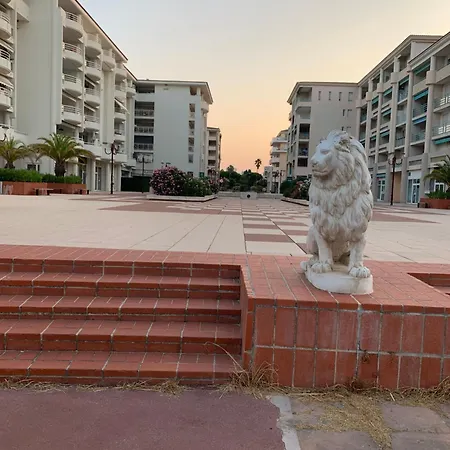 Lägenhet Grand 2 Pieces Climatise Dans De Standing Avec Vue Piscine Au Bord De La Antibes